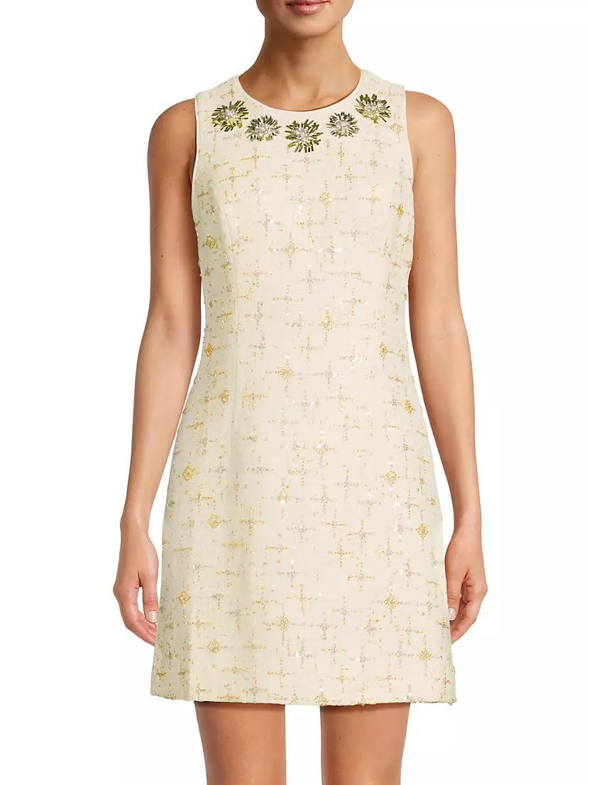 Augustus Beaded Boucle Shift Dress Product Image