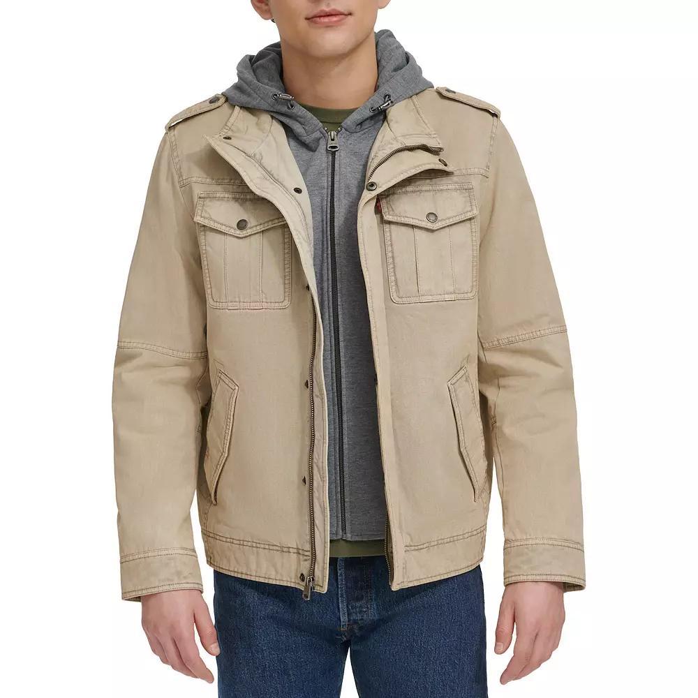 Men's Levi's® Cotton Sherpa-Lined Trucker Jacket, Size: Large, Grey Product Image
