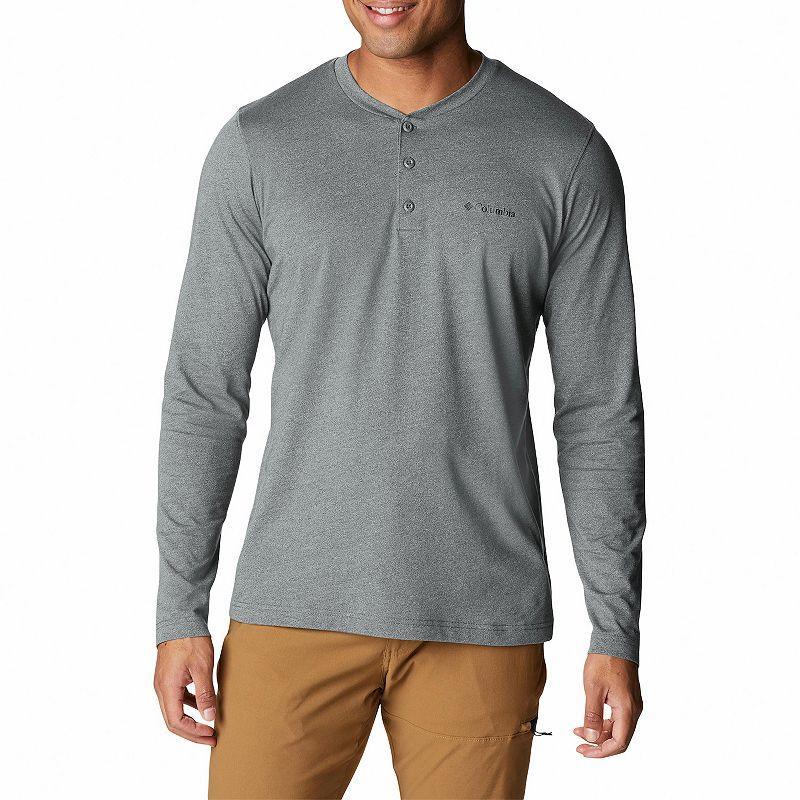 Men's Columbia Thistletown Hills™ Henley Top, Size: Small, Chalk Grey Product Image