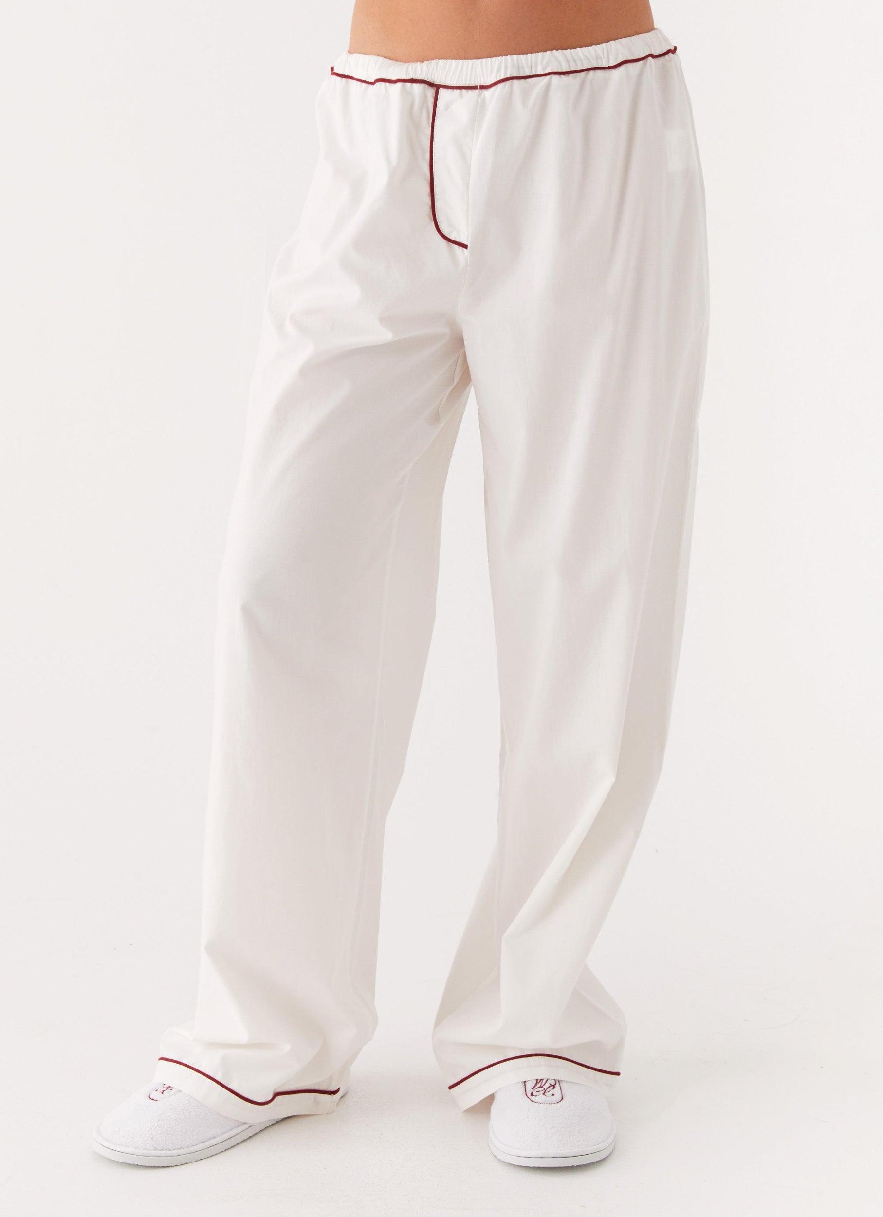 Harry Pyjama Pants - White Product Image