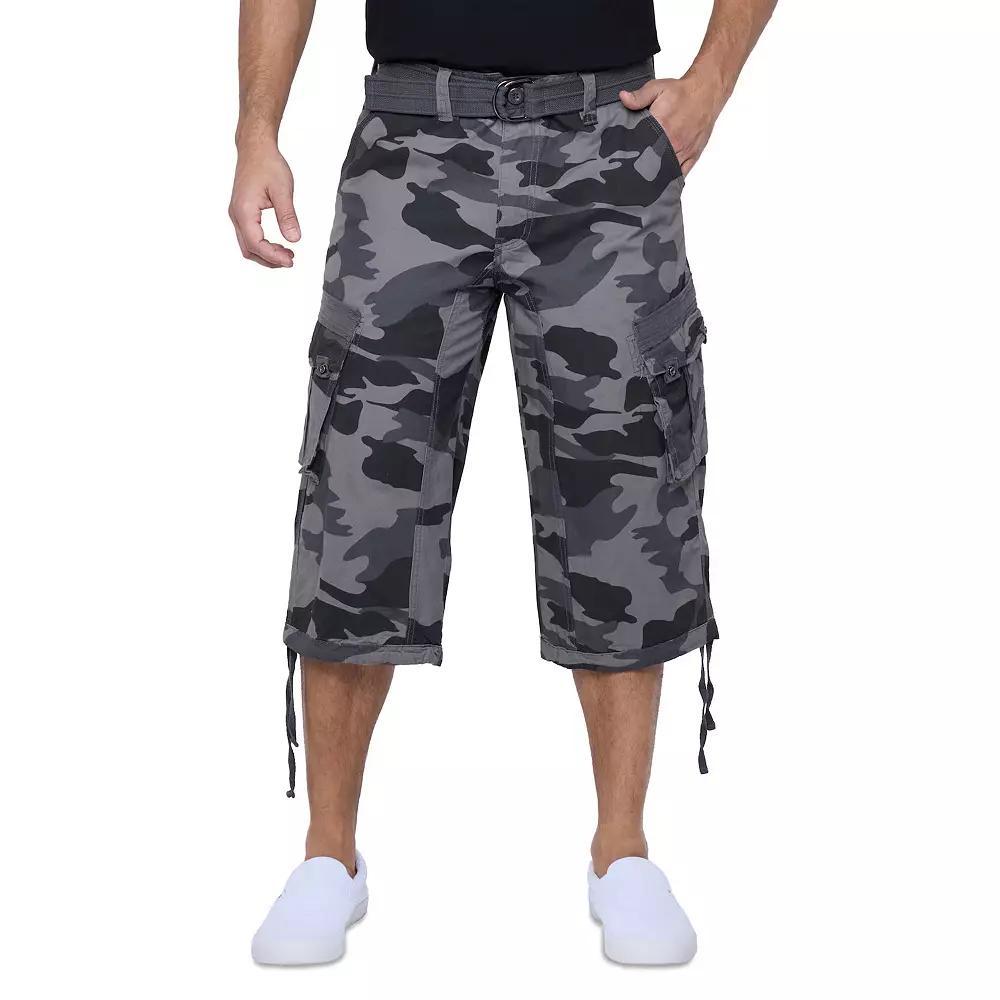 Men's Xray Messenger Belted Cargo Shorts, Size: 36, Black Camo Product Image