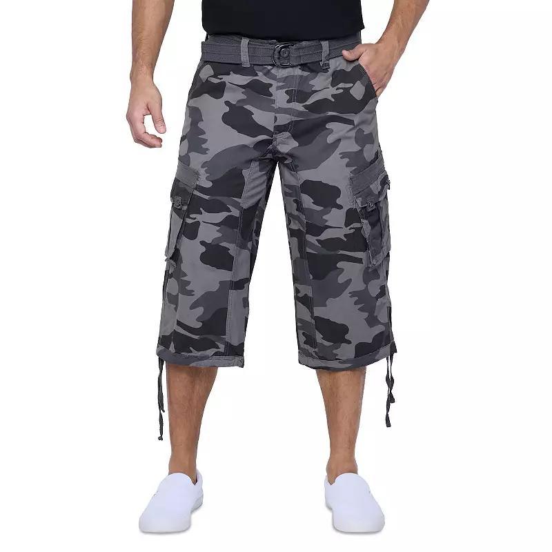 Men's Xray Messenger Belted Cargo Shorts, Size: 36, Black Camo Product Image