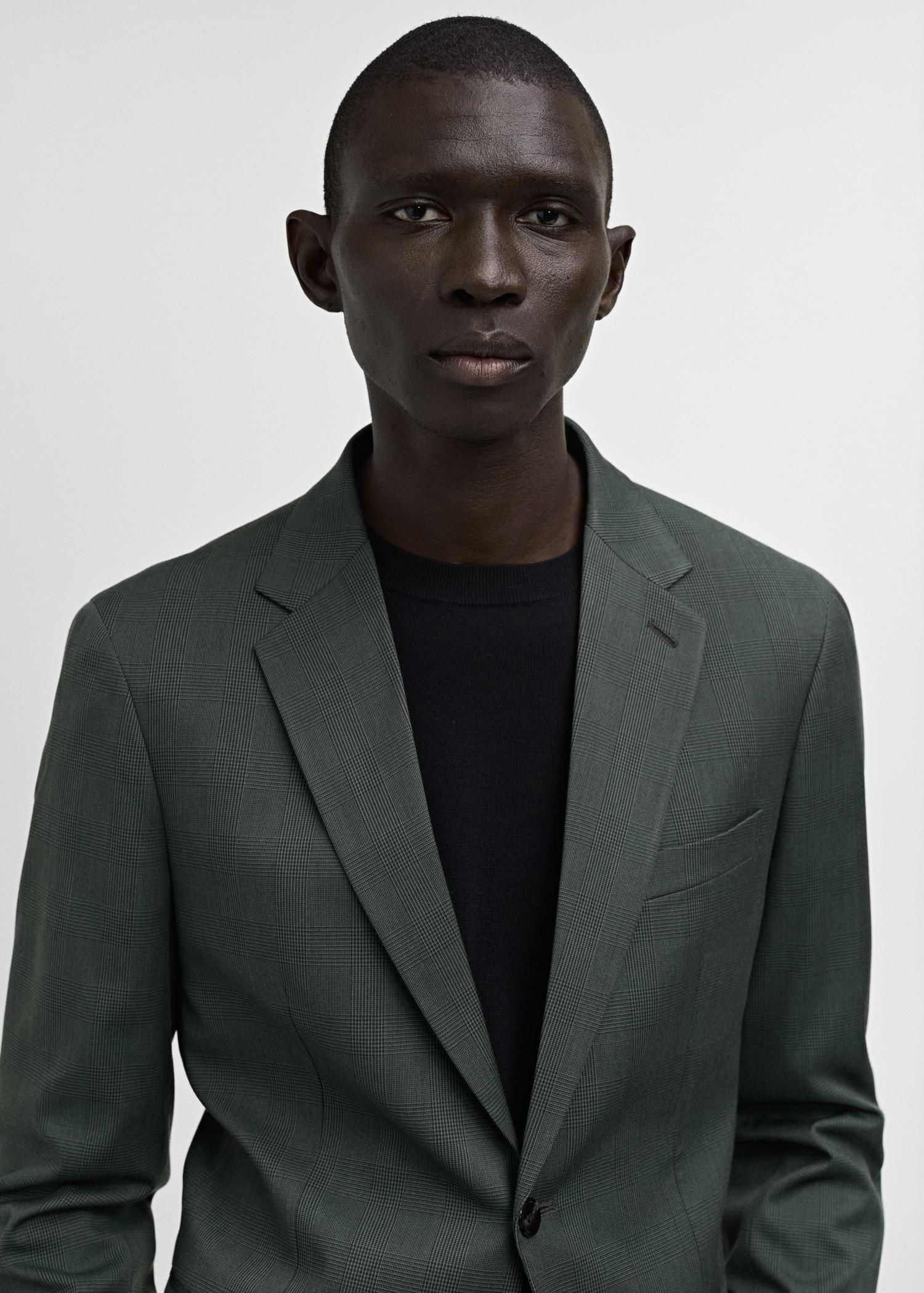 Milan Prince of Wales check suit blazer - Men | MANGO USA Product Image