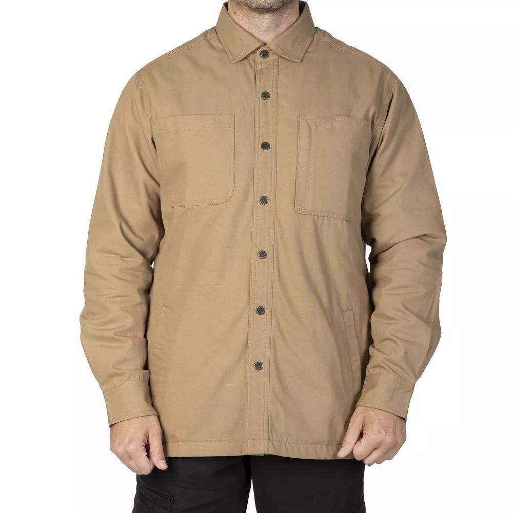 Men's Sonoma Goods For Life® Fleece-Lined Canvas Shirt Jacket, Size: Medium, Green Product Image