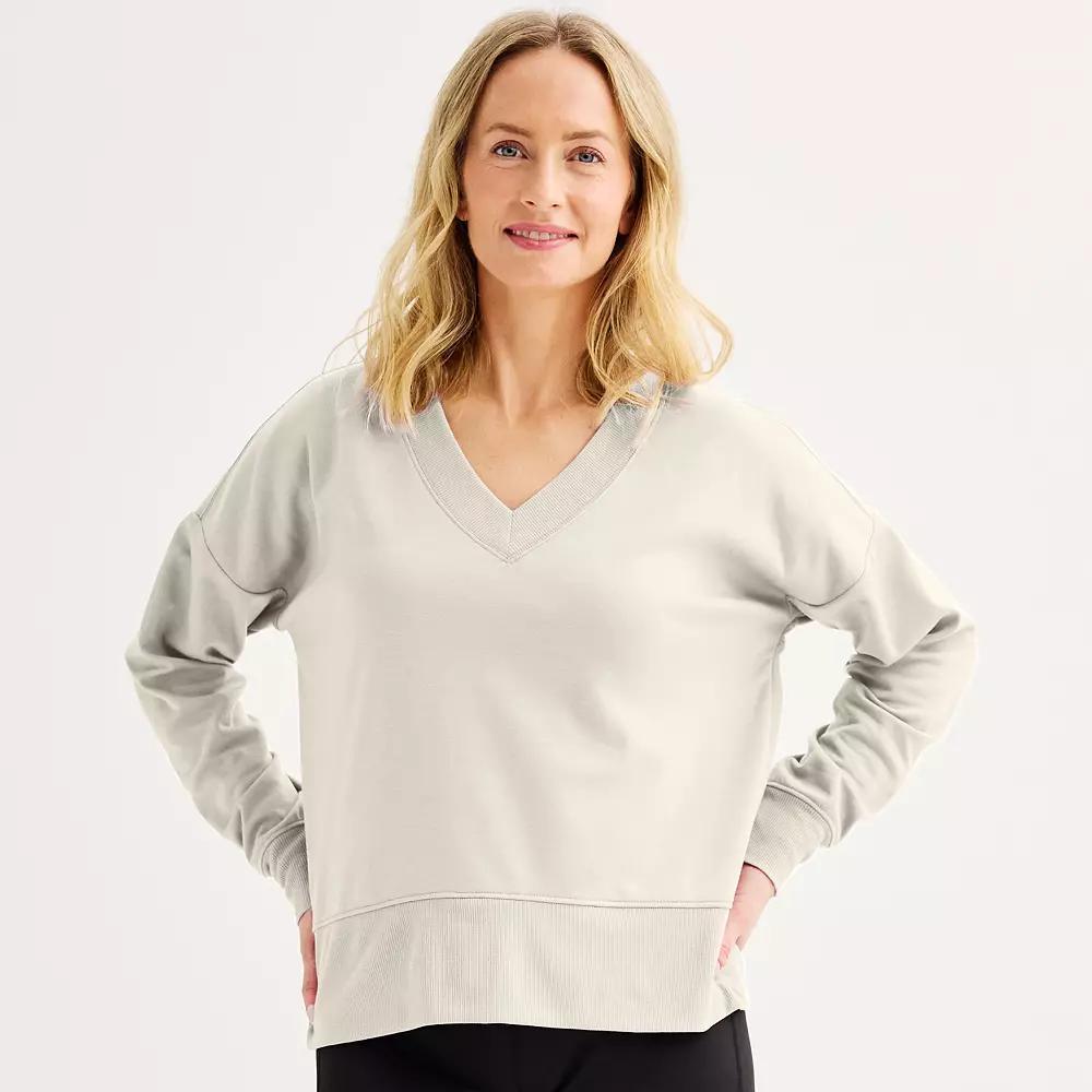Womens Tek Gear Stretch Fleece V-Neck Pullover Product Image