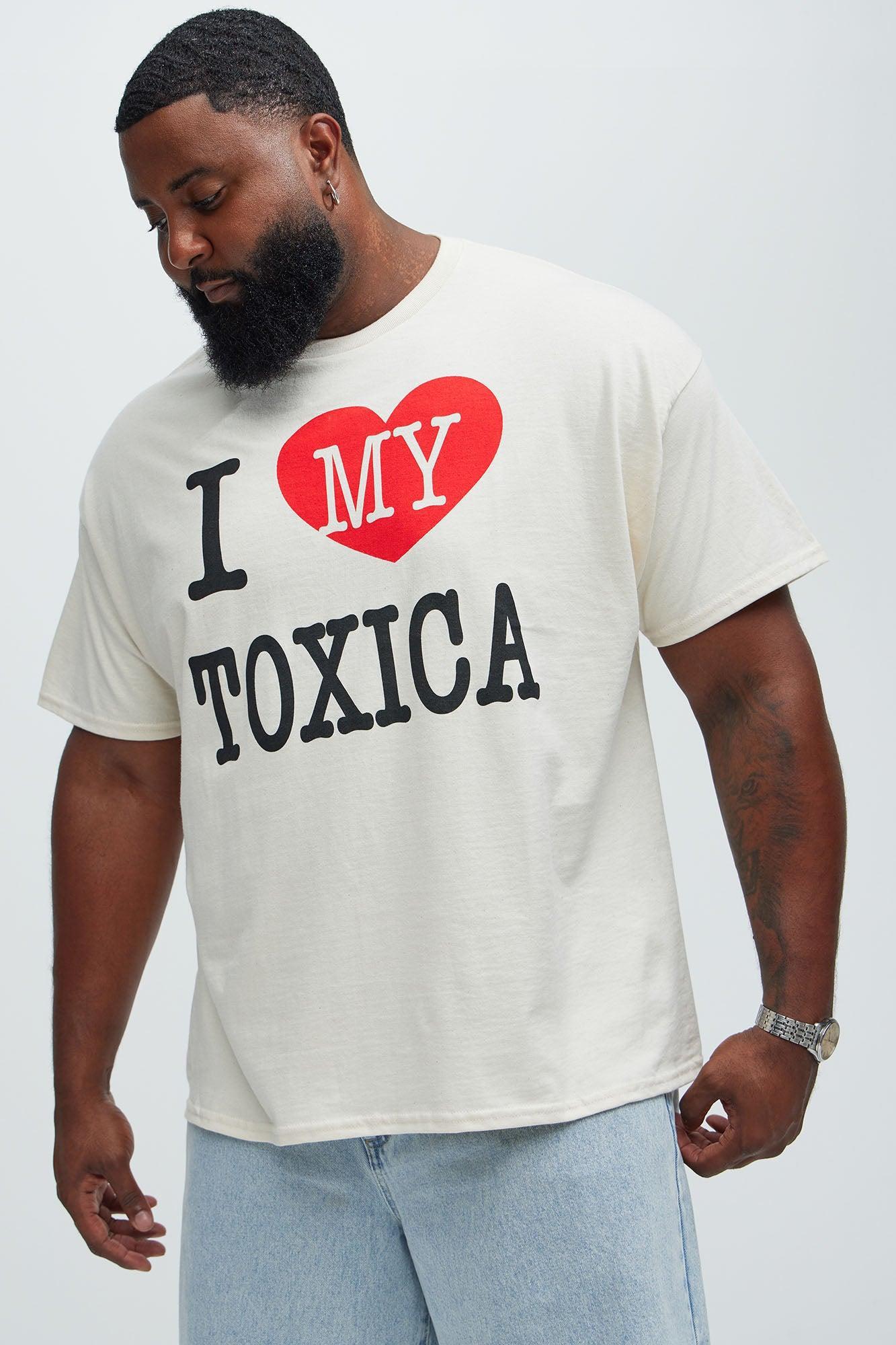 I LOVE MY TOXICA Short Sleeve Tee - Off White Product Image
