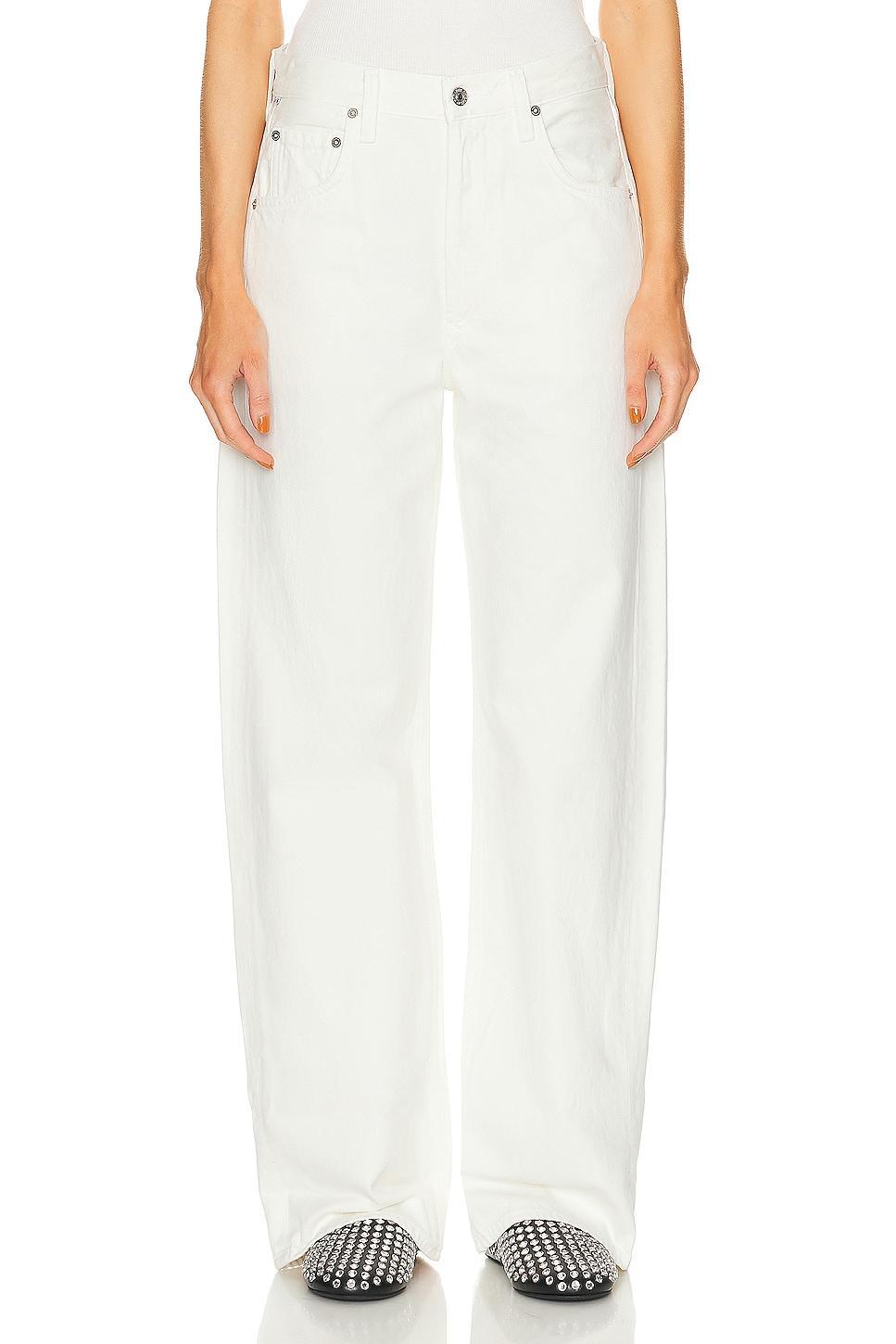 Citizens of Humanity Ayla Baggy Cuffed Crop in White. Size 28, 29, 30, 31, 32, 33, 34. Product Image