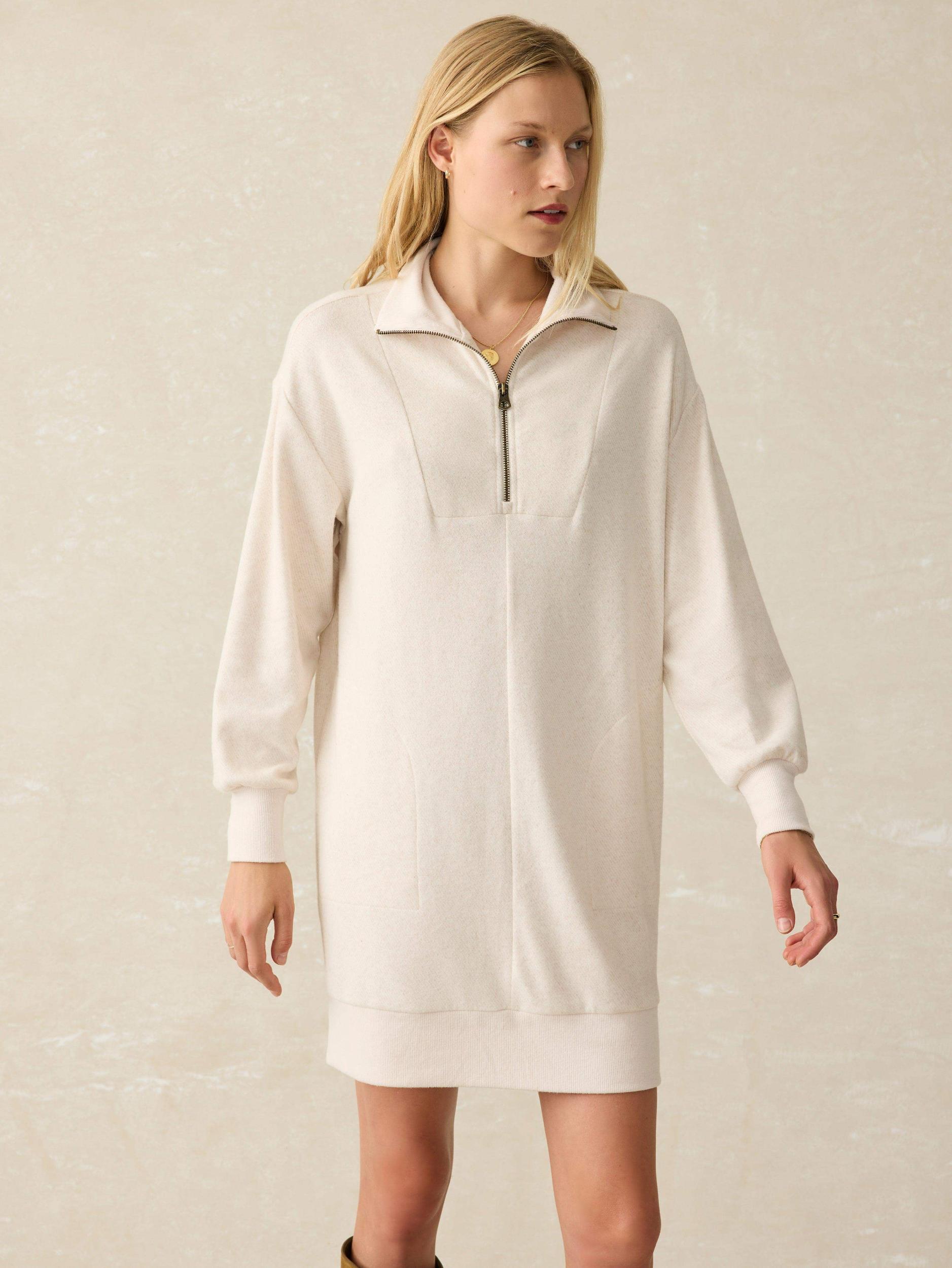 Legend™ Quarter Zip Dress - Off White Female Product Image
