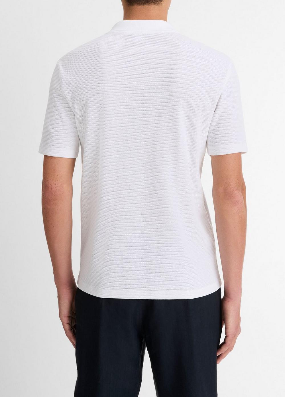 Mens Cotton-Blend Johnny-Collar Polo Shirt Vince Product Image