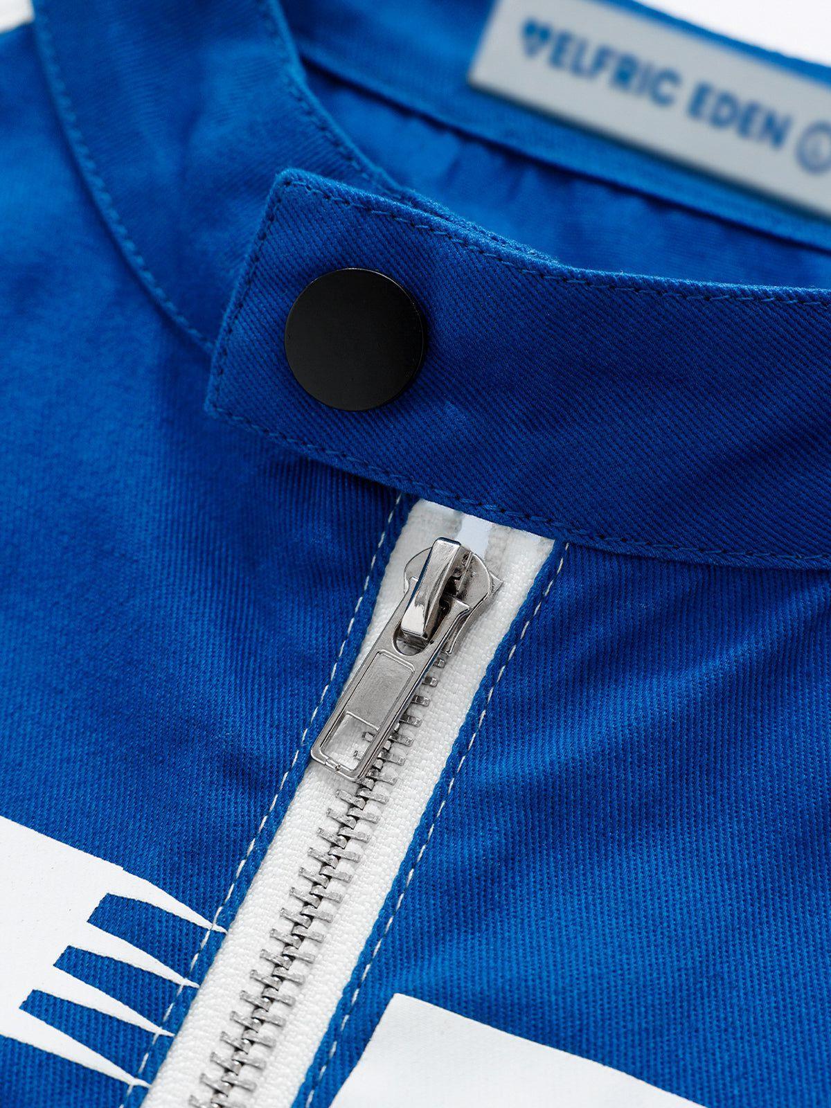 Aelfric Eden Racing Stand-up Collar Short Sleeve Shirts Product Image