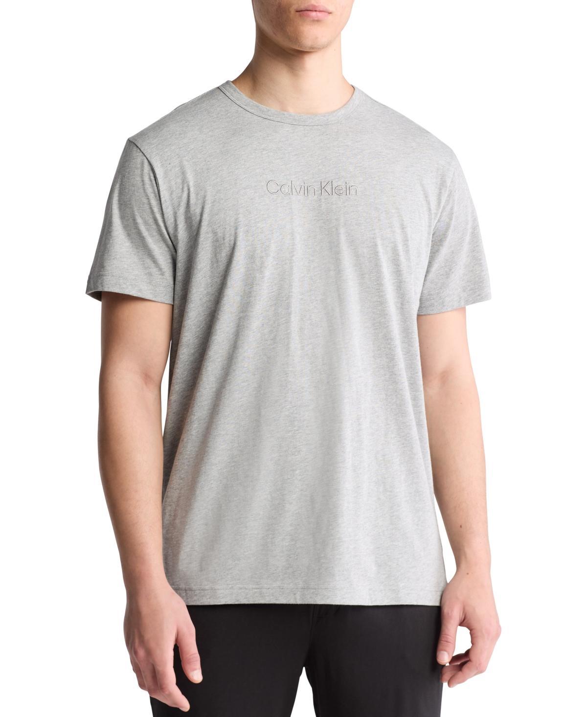 Calvin Klein Men's Calvin Klein Logo Sleep T-Shirt - Grey - L Product Image