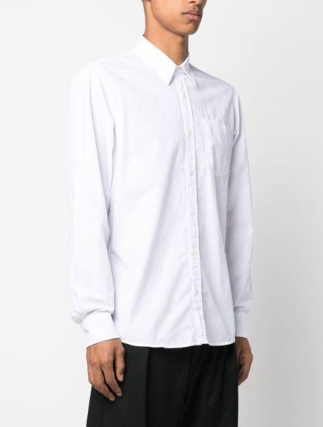 DRIES VAN NOTEN Long-sleeved Button Shirt In White Product Image