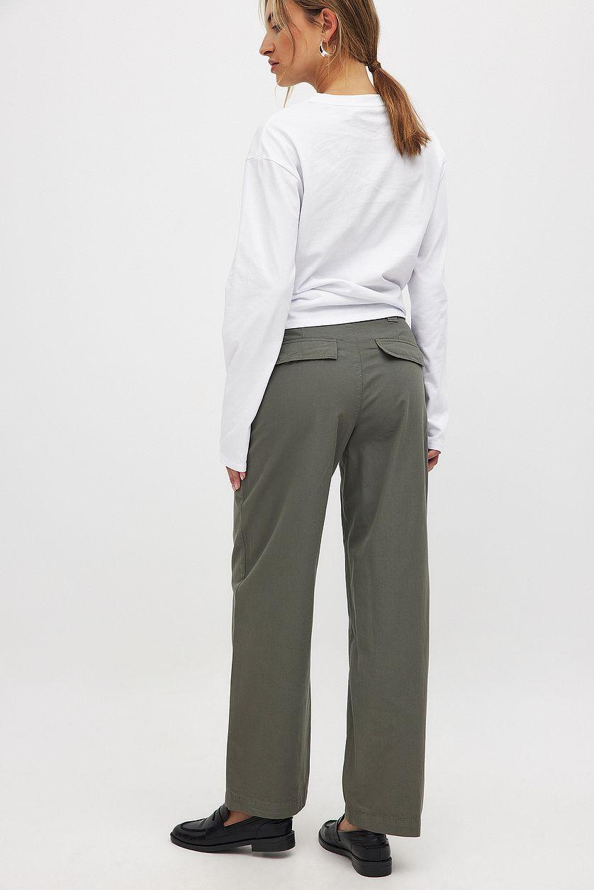 Relaxed Cargo Pocket Cotton Pants Product Image