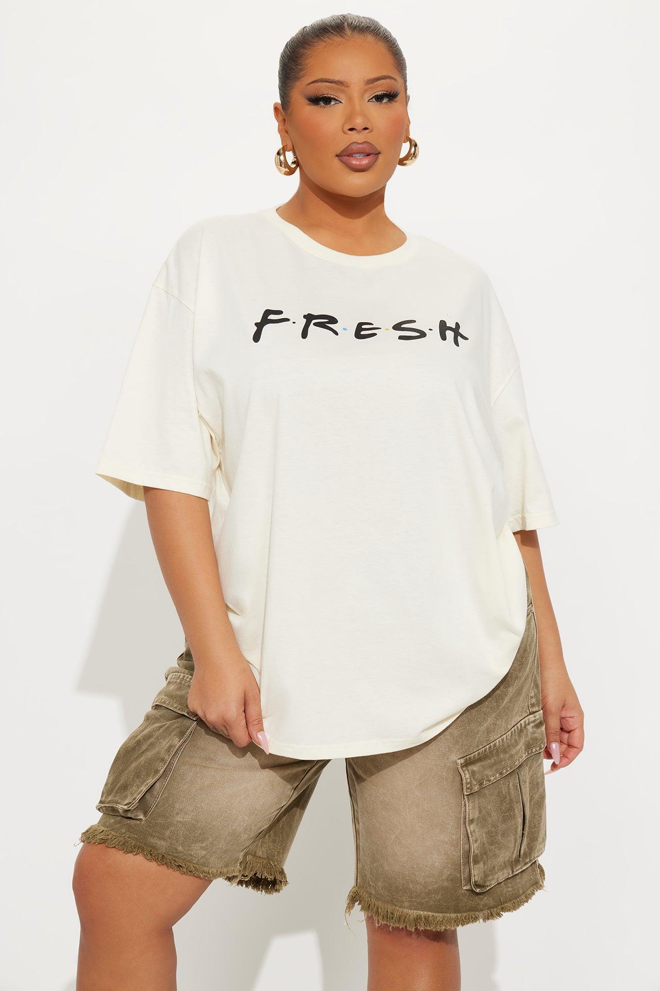 Fresh Oversized Tee  - Off White Product Image