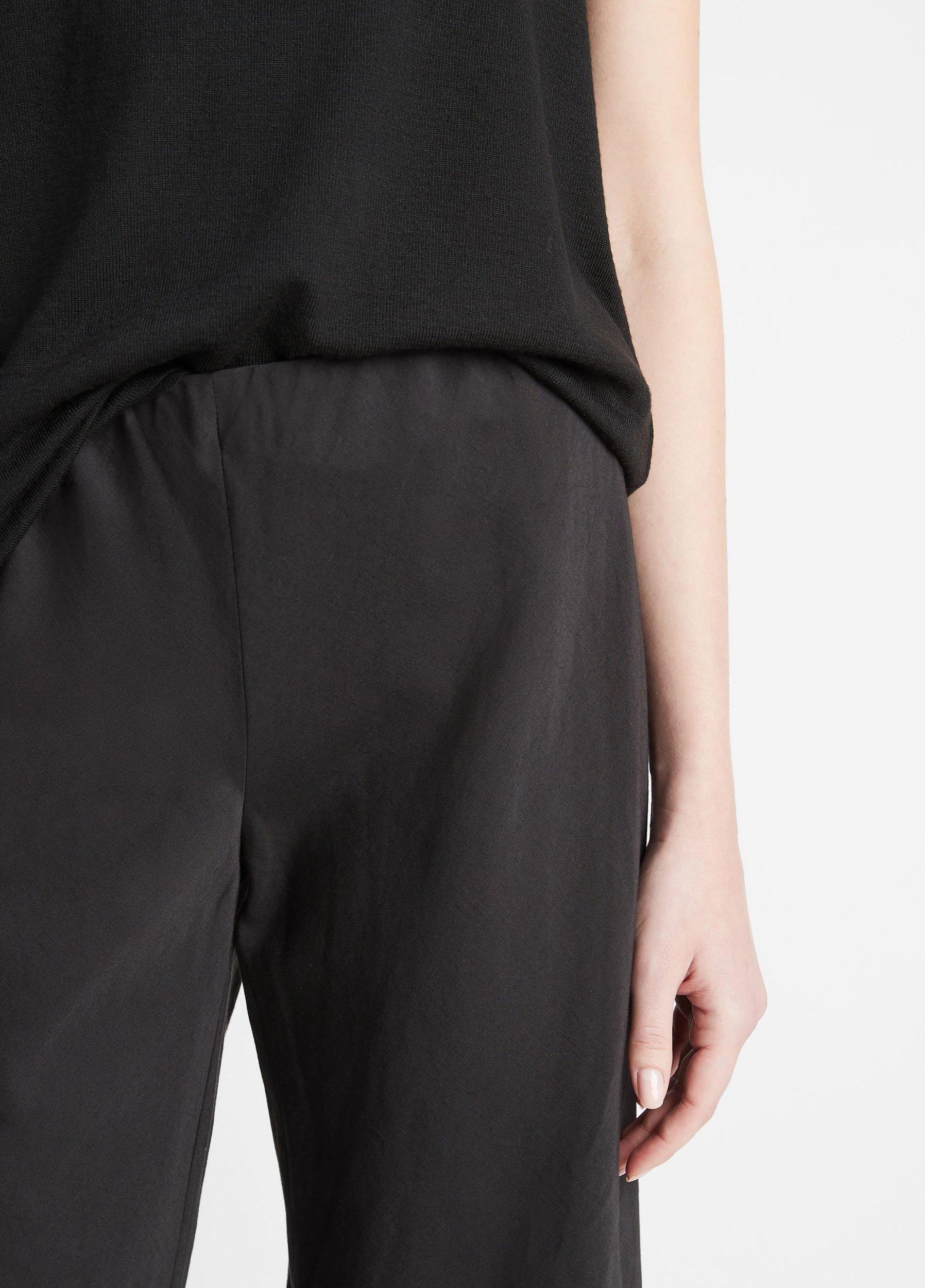 Womens Cotton-Blend High-Waist Bias Pant, Black, Size L Vince Product Image
