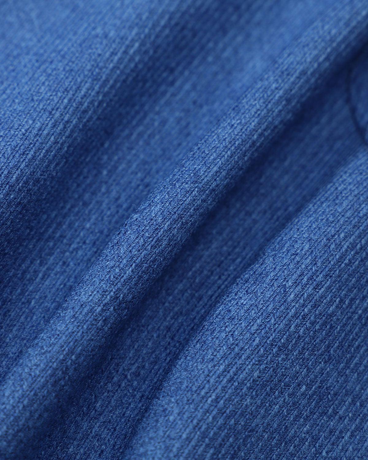 Blue Single-Breasted Pocket Crop Jacket Product Image