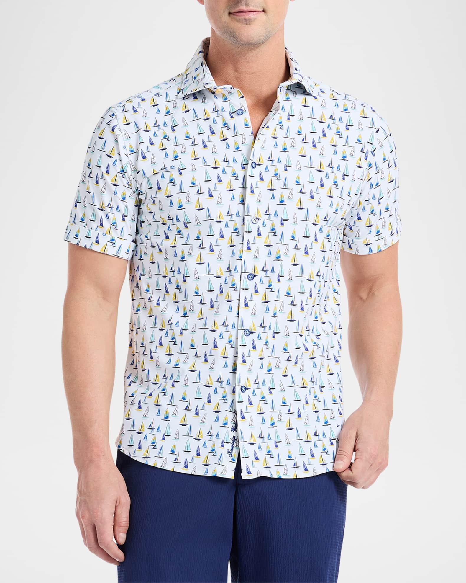 Men's Trans Pacific Stretch Short-Sleeve Shirt Product Image