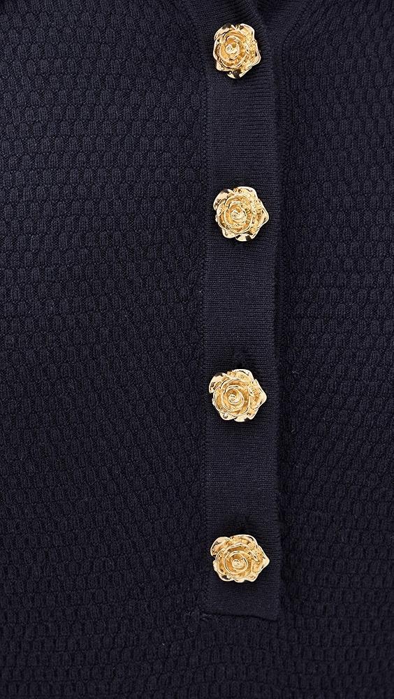 L'AGENCE Sterling Jewel Button Collar Sweater | Shopbop Product Image