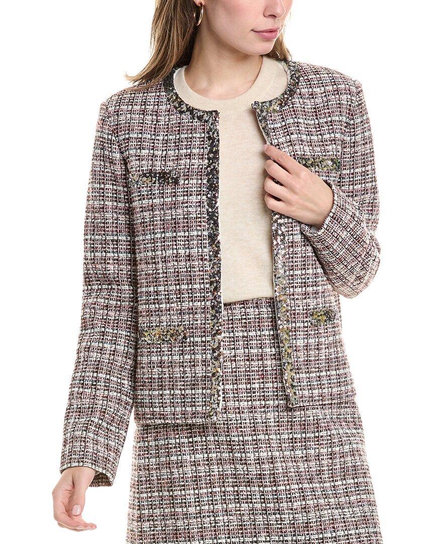 ST JOHN Tweed Jacket In Red Product Image