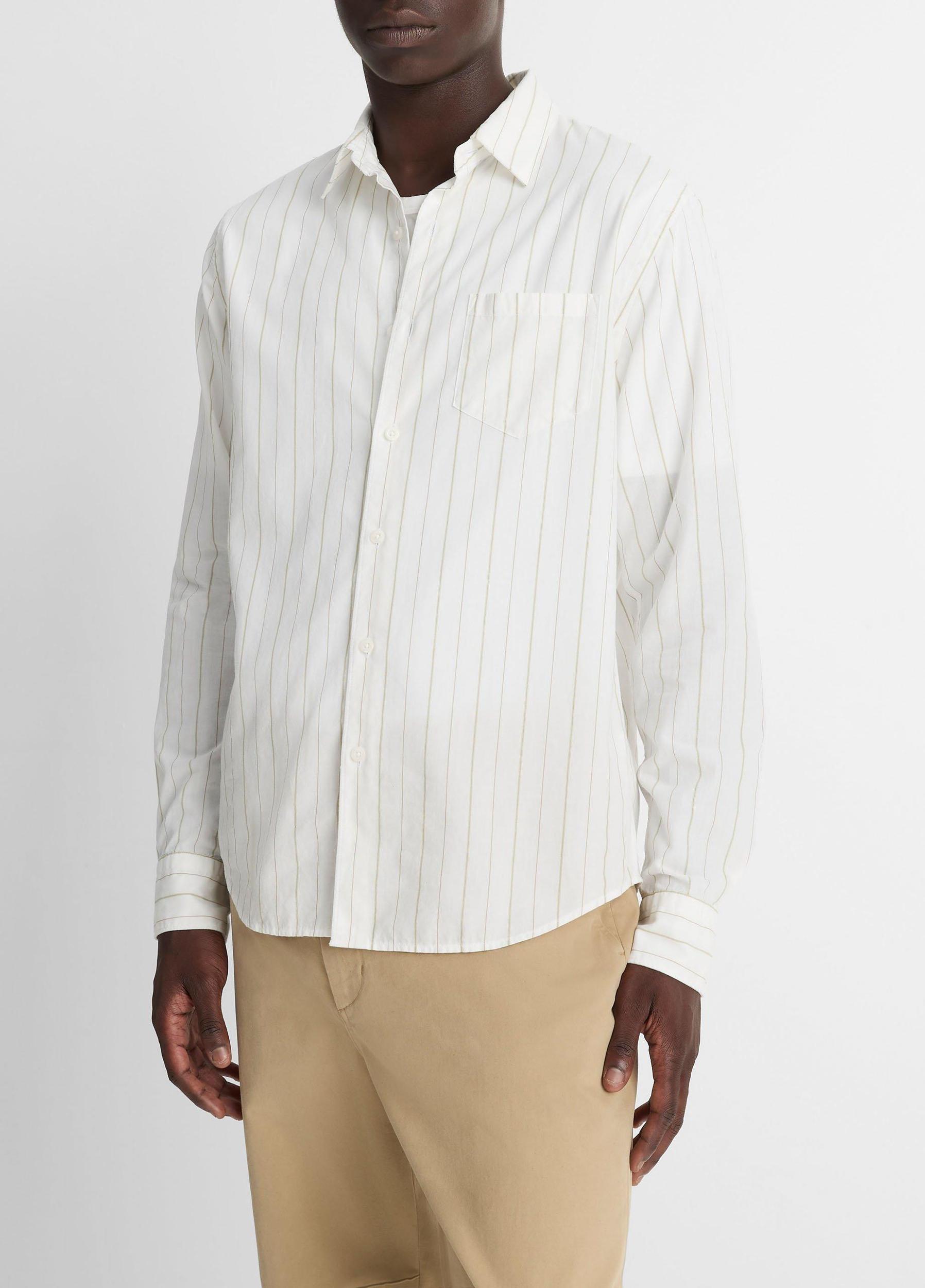 Chatsworth Stripe Cotton Oxford Button-Front Shirt Product Image