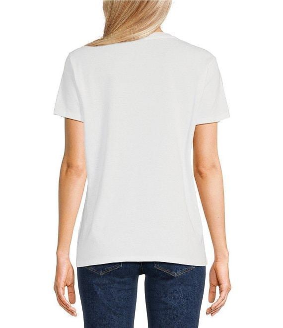 Guess Short Sleeve Scripted Lace Signature Logo Jersey T-Shirt Product Image