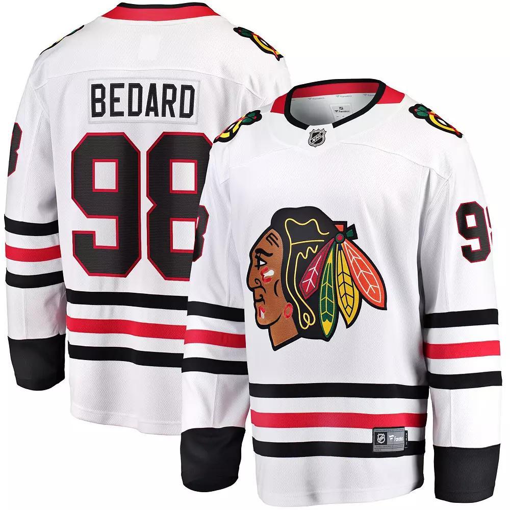 Men's Fanatics Connor Bedard White Chicago Blackhawks Away Premier Breakaway Player Jersey, Size: Large Product Image