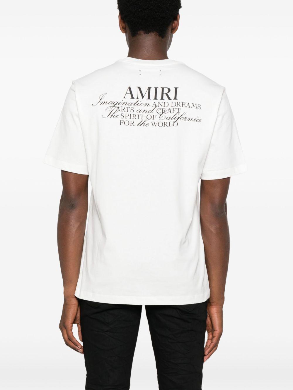 AMIRI Black Crewneck T-shirt With Logo Lettering On Front And Rear Product Image