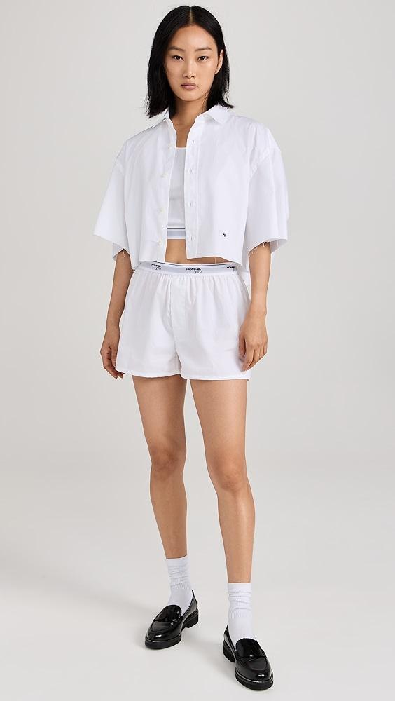 HOMMEGIRLS Oversized Crop Shirt | Shopbop Product Image