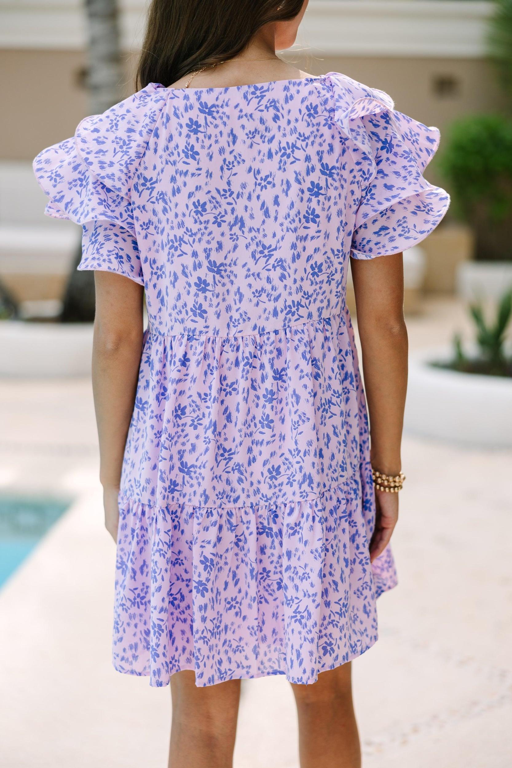 Your Wildest Dreams Lavender Purple Ditsy Floral Babydoll Dress Female Product Image