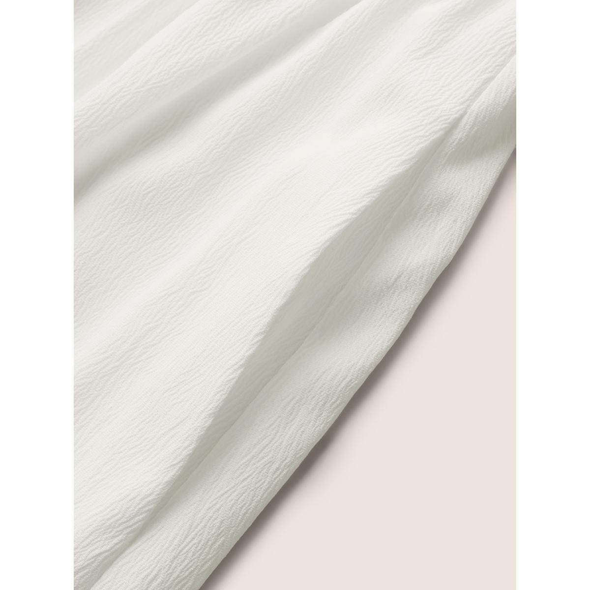 Plus Size Square Neck Broderie Anglaise Ruffle Cap Sleeve Dress Originalwhite Women Elegant Ruffles Square Neck Cap Sleeve Curvy BloomChic 18-20/2X Product Image
