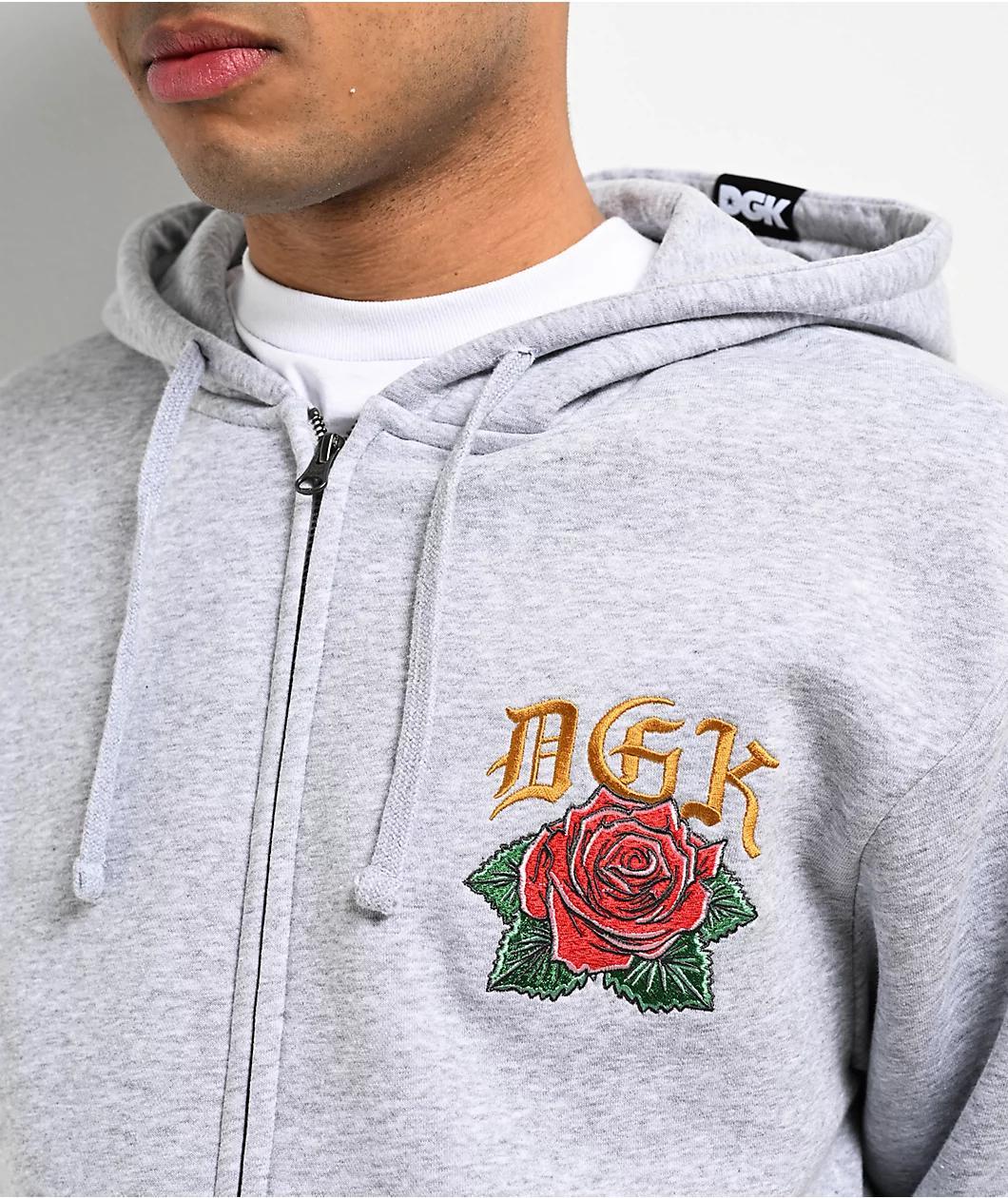 DGK Guadalupe Grey Zip Hoodie Product Image