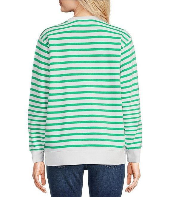 Lilly Pulitzer Ballad Terry Knit Cotton Ribbed Crew Neck Long Sleeve Logo Sweatshirt Product Image