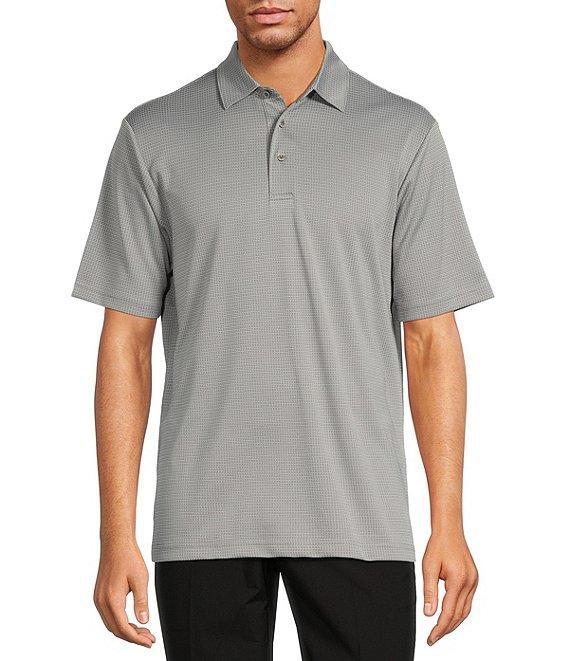 Roundtree & Yorke Performance The Fairway Short Sleeve Grid Jacquard Polo Shirt Product Image