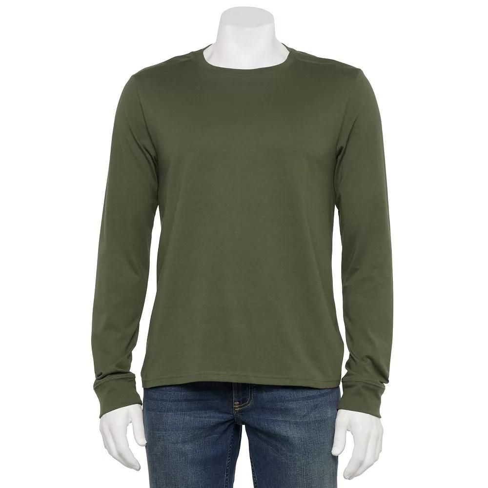 Men's Adaptive Sonoma Goods For Life® Easy Dressing Long Sleeve Crew Tee, Size: XL, White Product Image