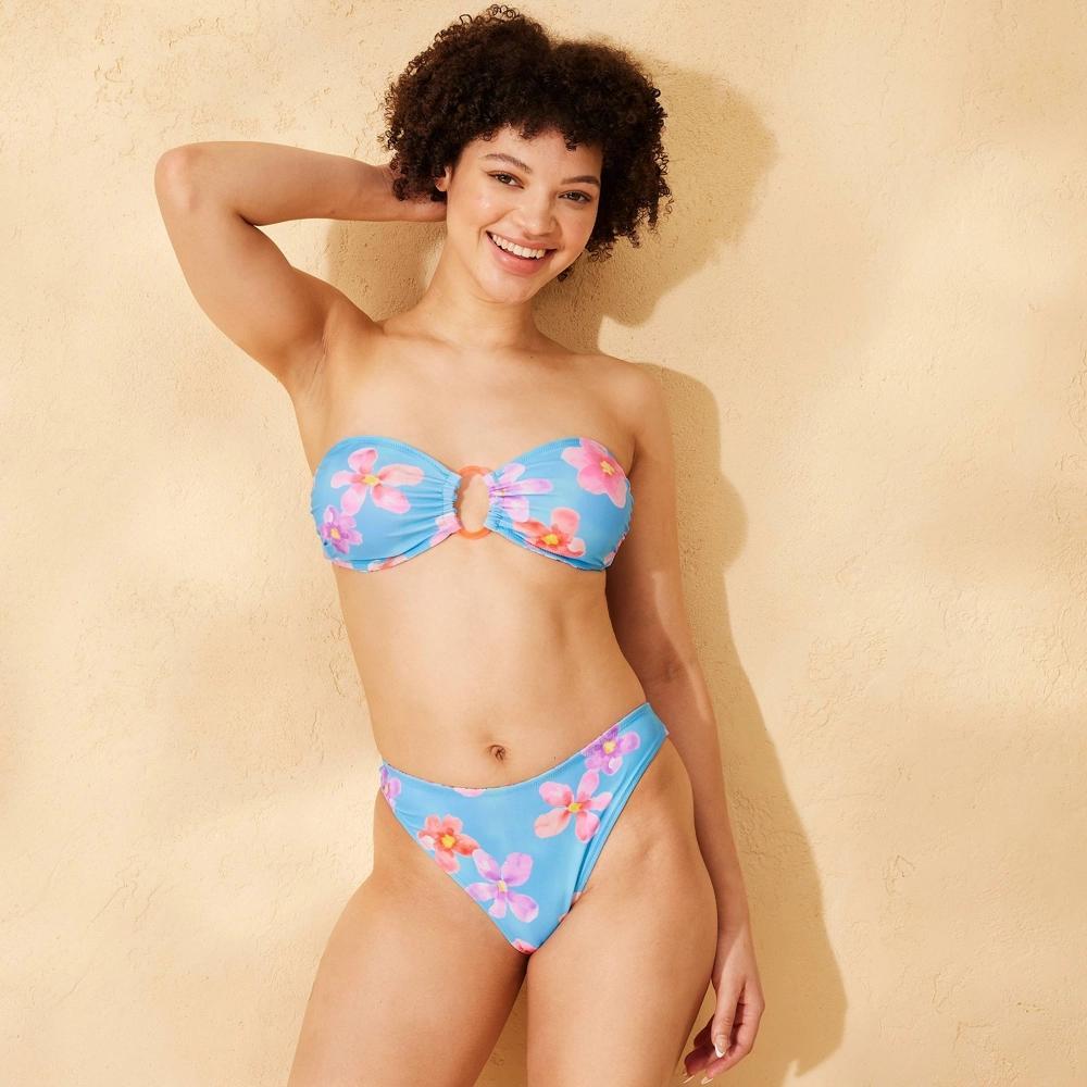 Women's Reversible Mid-Rise Ultra High Leg Super Cheeky Bikini Bottom - Wild Fable™ Product Image