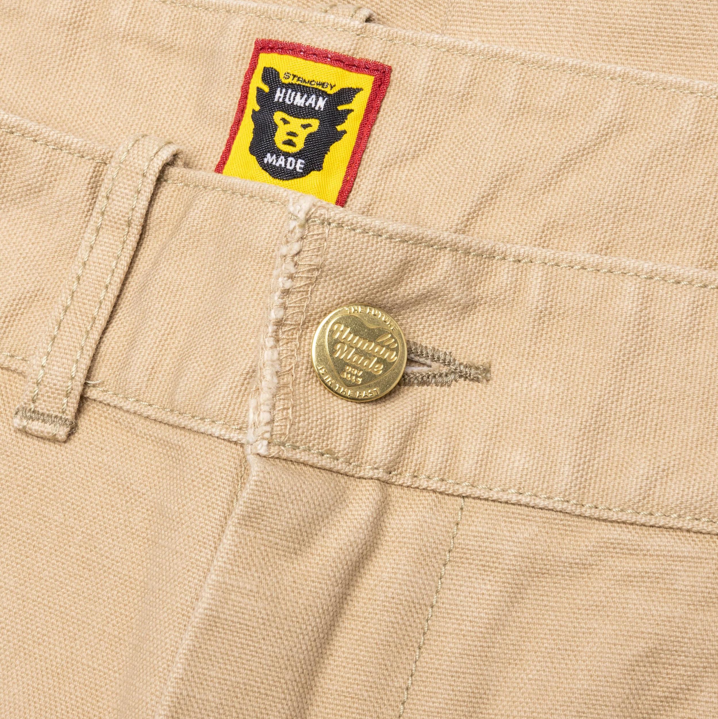 Washed Duck Work Pants - Beige Male Product Image