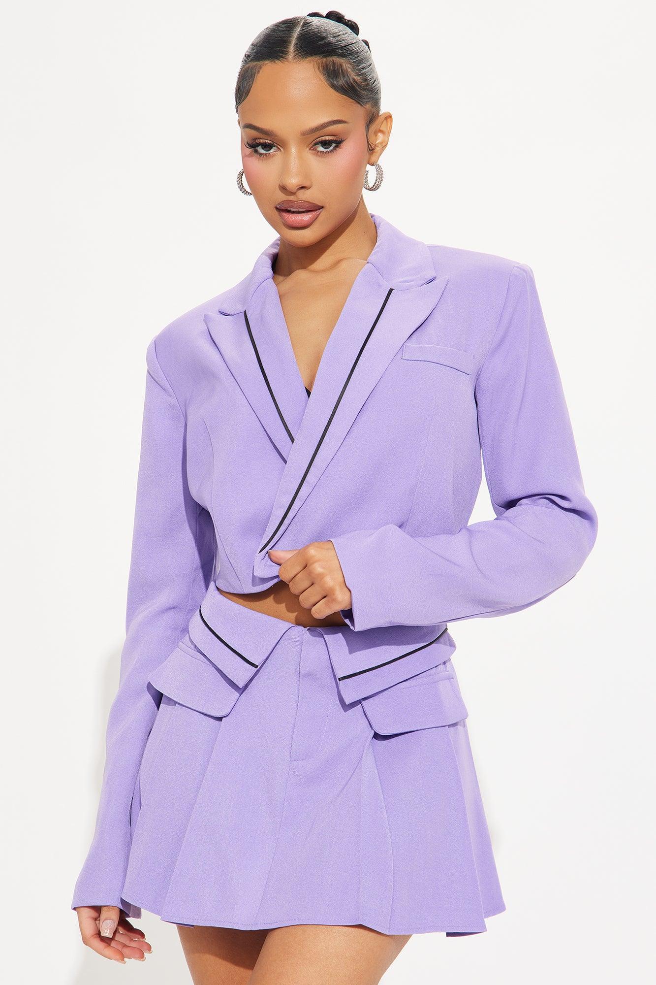 Sexy Ceo Blazer Skirt Set - Lavender Product Image