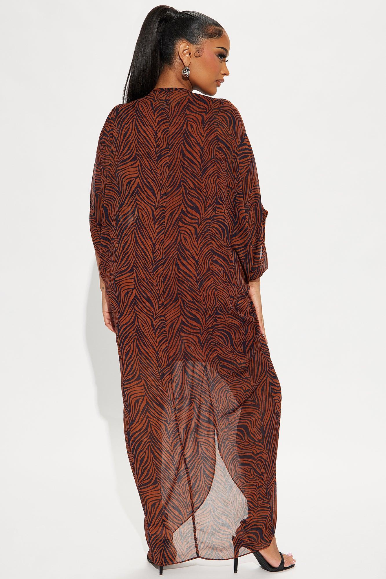 Iris Kaftan Maxi Dress - Brown/combo Product Image