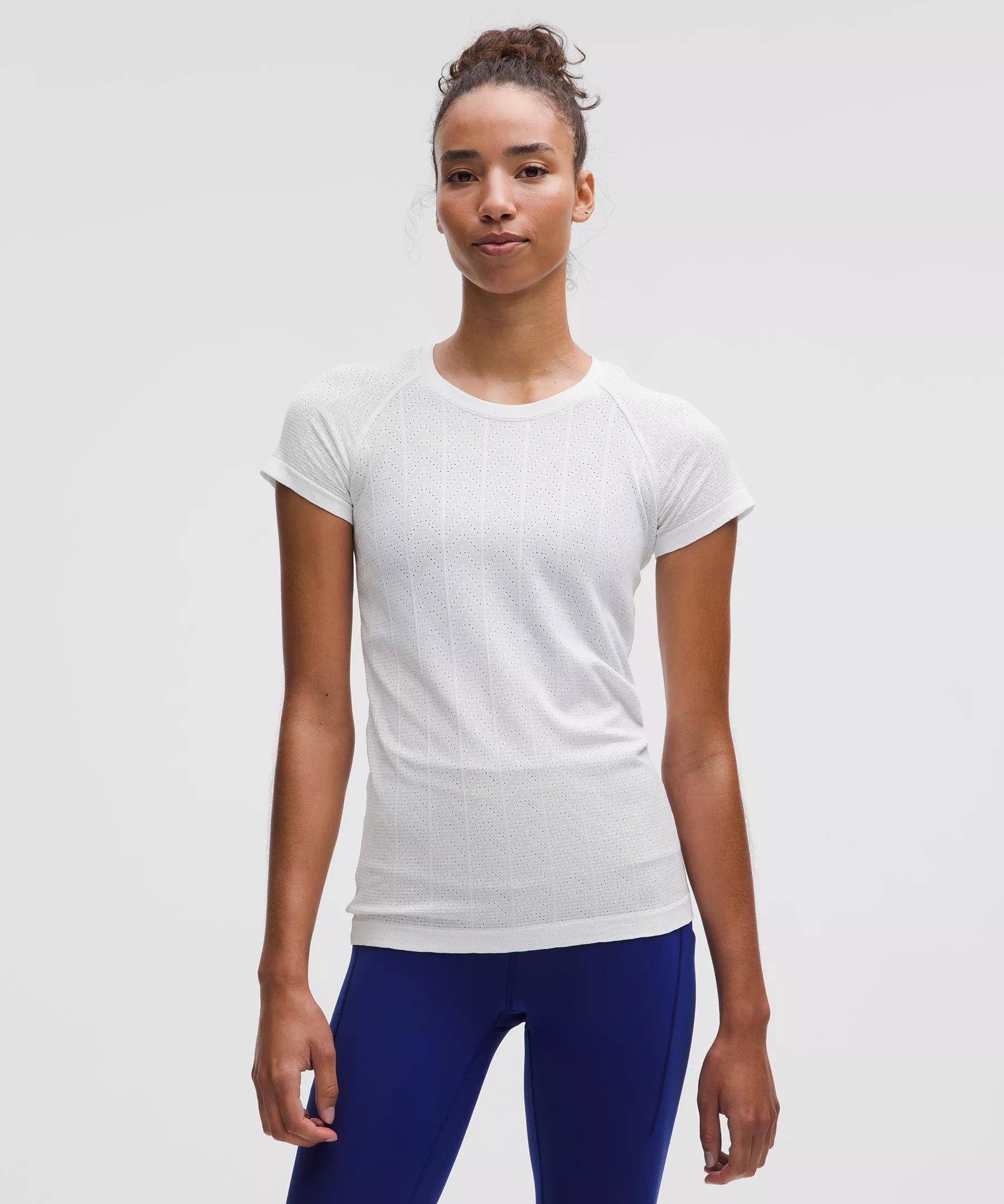 Swiftly Pointelle Short-Sleeve Shirt *Hip Length Product Image