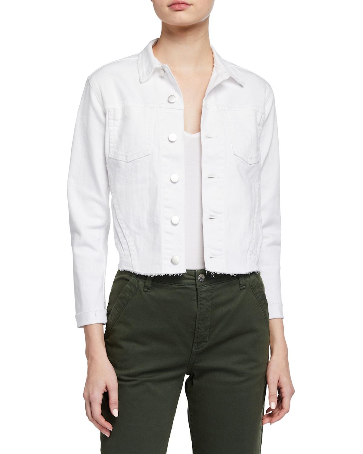 LAgence Janelle Slim-Fit Raw Denim Jacket Product Image