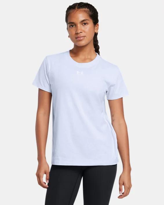 Women's Under Armour Rival Core Short Sleeve Tee, Size: XS, Heathered Castlerock Product Image