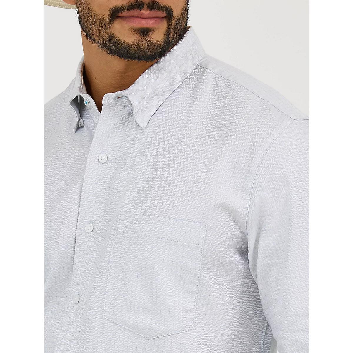 Men's Cody Johnson One Pocket Button Down Shirt in Gray Contrast Product Image