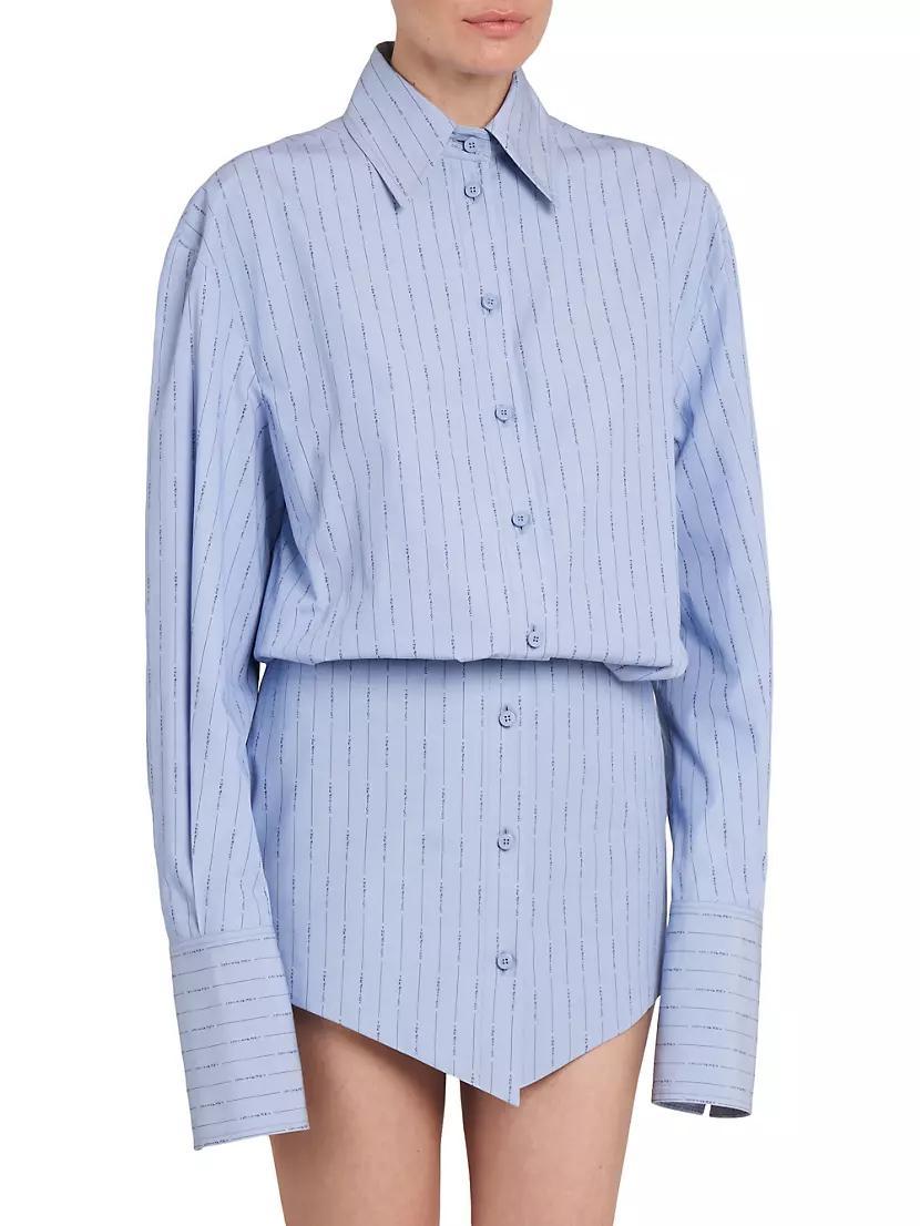Layered Cotton Mini Shirtdress Product Image