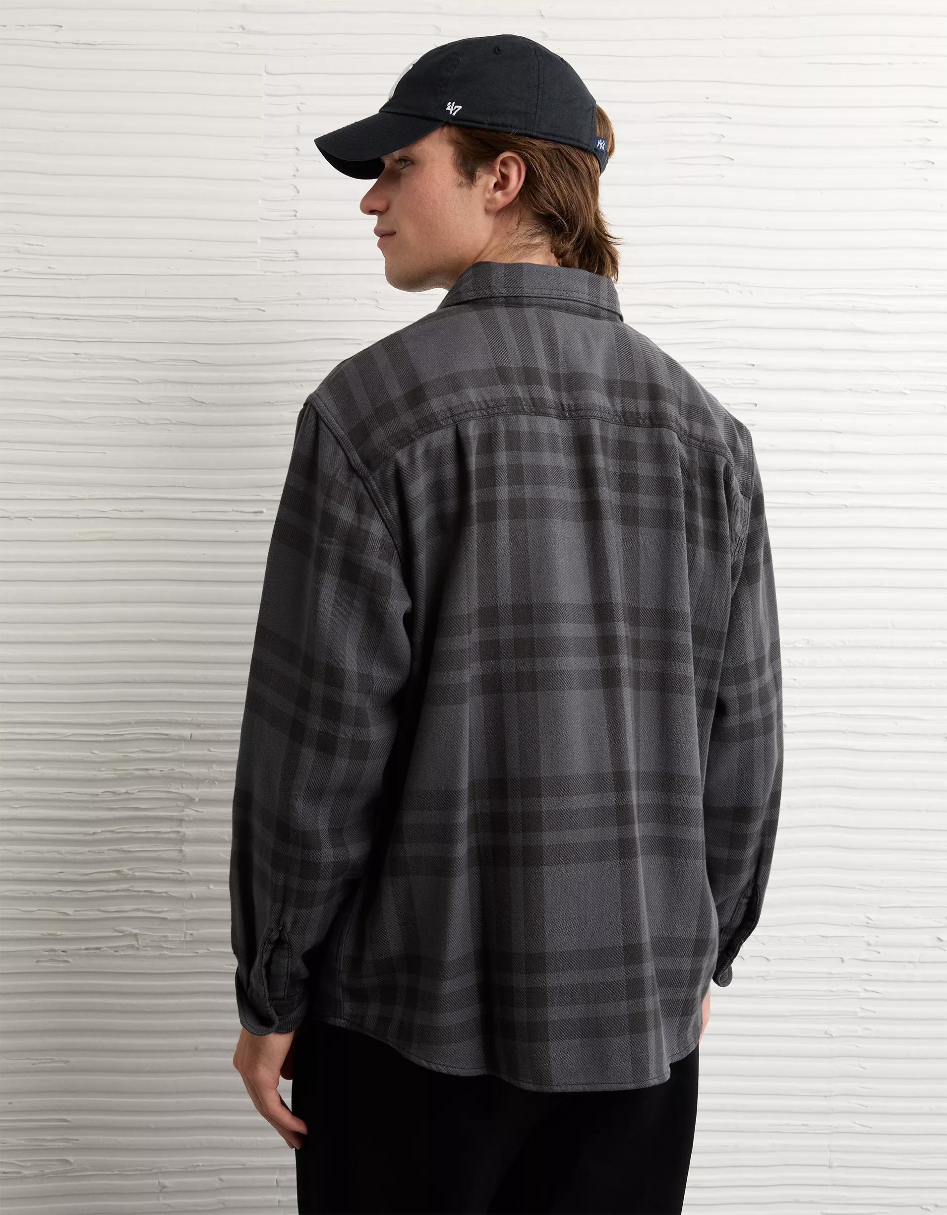 AE Textured Flannel Shirt Product Image