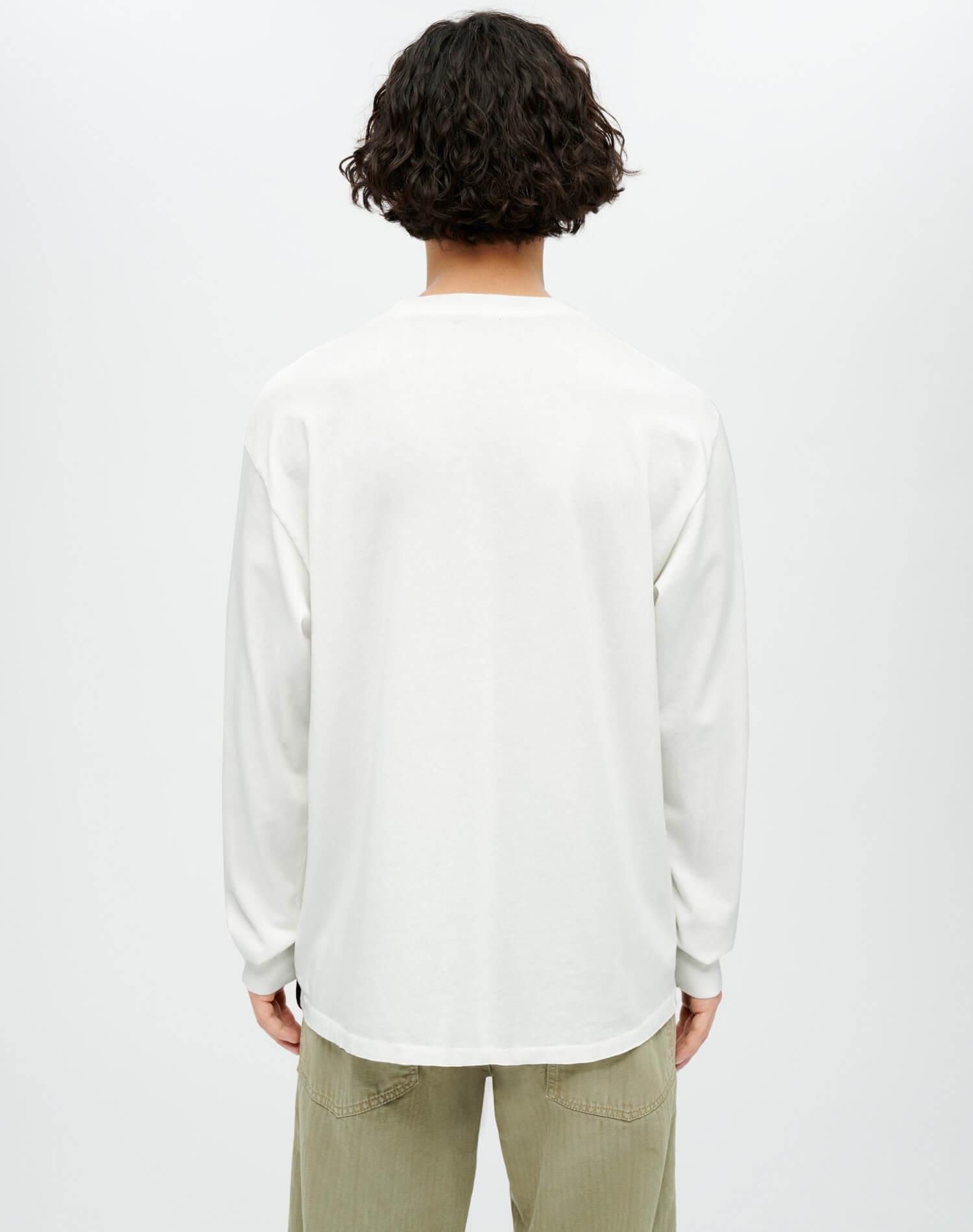 Hanes Loose Long Sleeve Tee - Old White Male Product Image