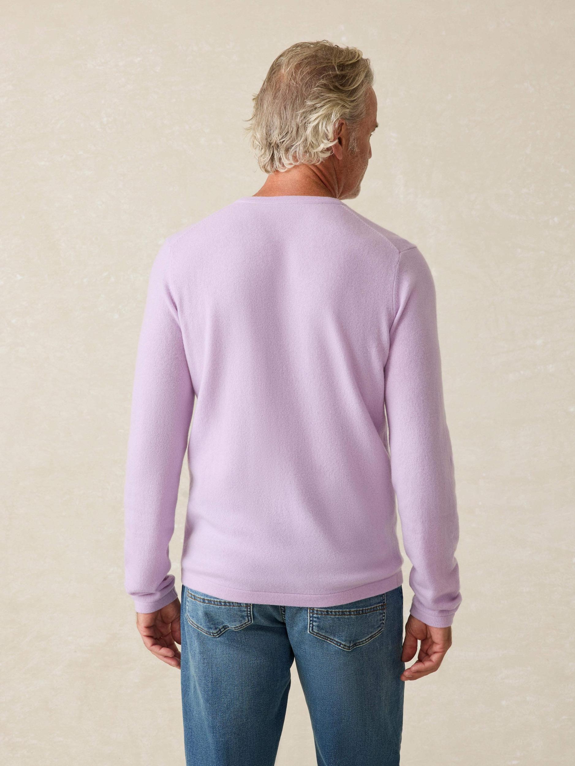 Tropical Cashmere Crewneck Sweater - Coastal Lavender Male Product Image