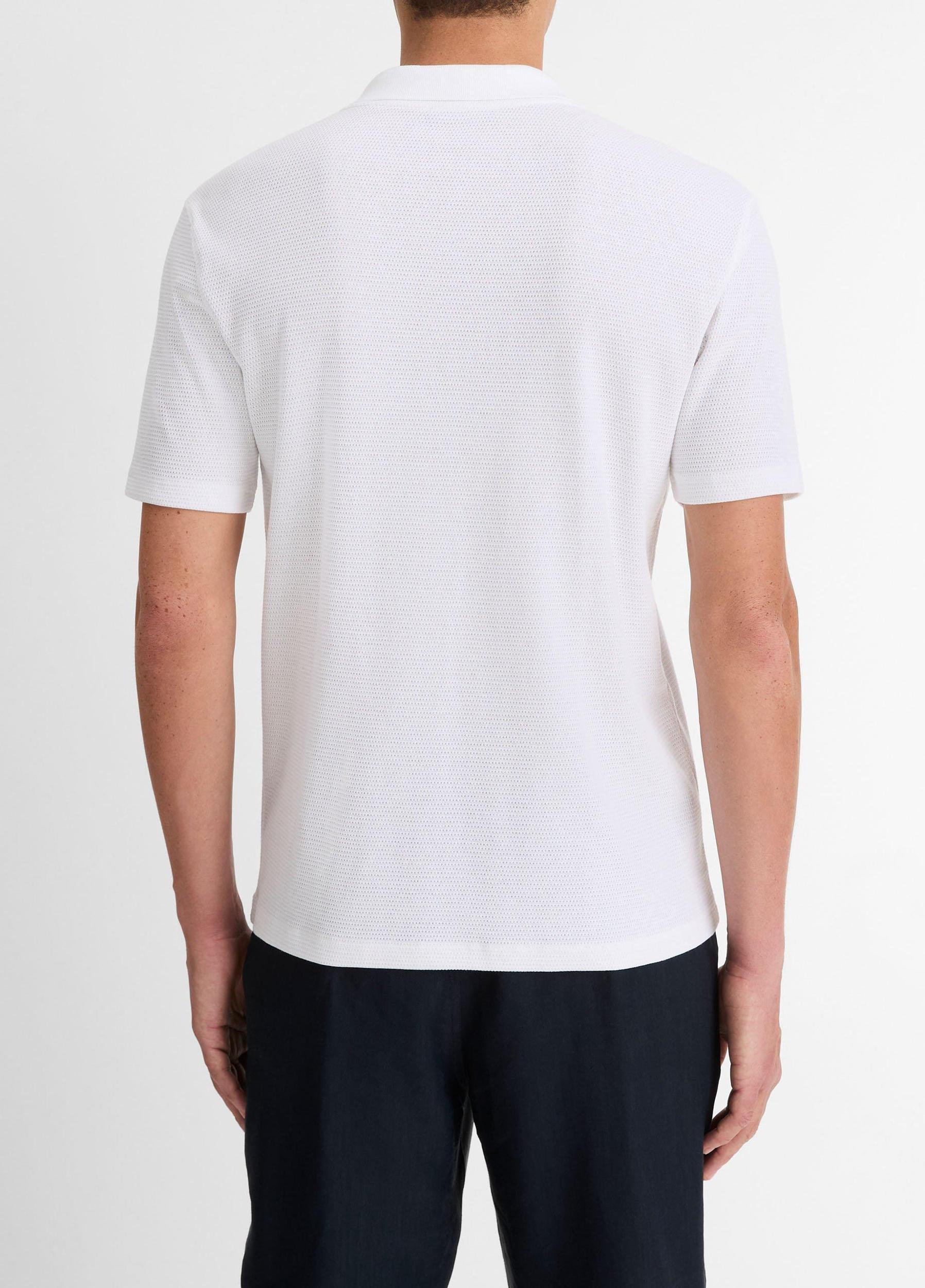 Mens Cotton-Blend Johnny-Collar Polo Shirt Vince Product Image