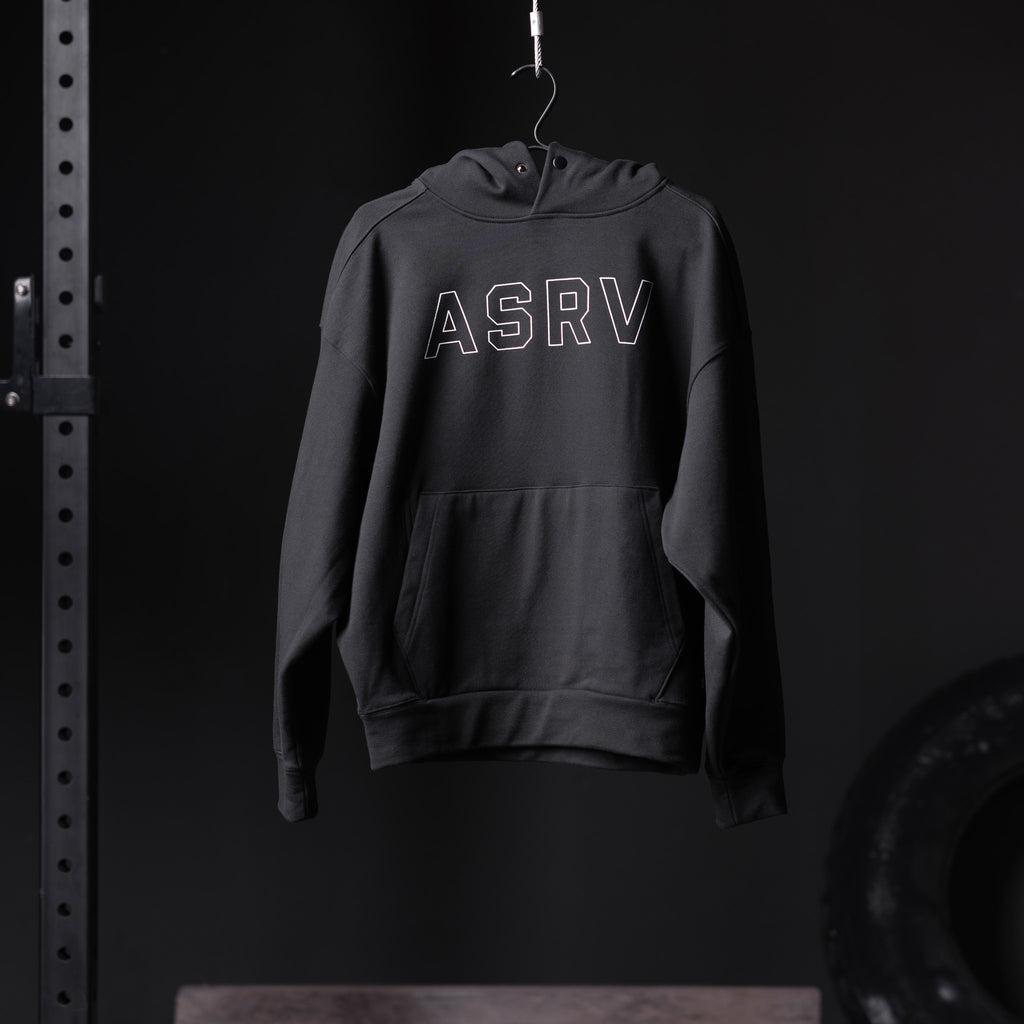 0874. Tech-Terry™ Zip Pocket Hoodie - Black "Outline" Product Image