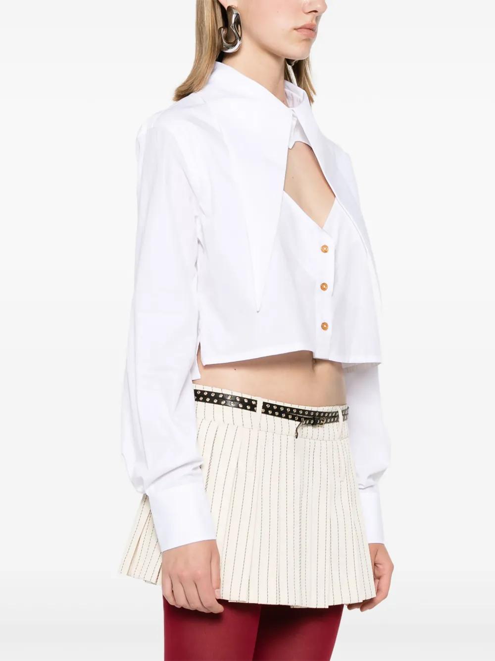 Cut-off Heart cropped shirt Product Image
