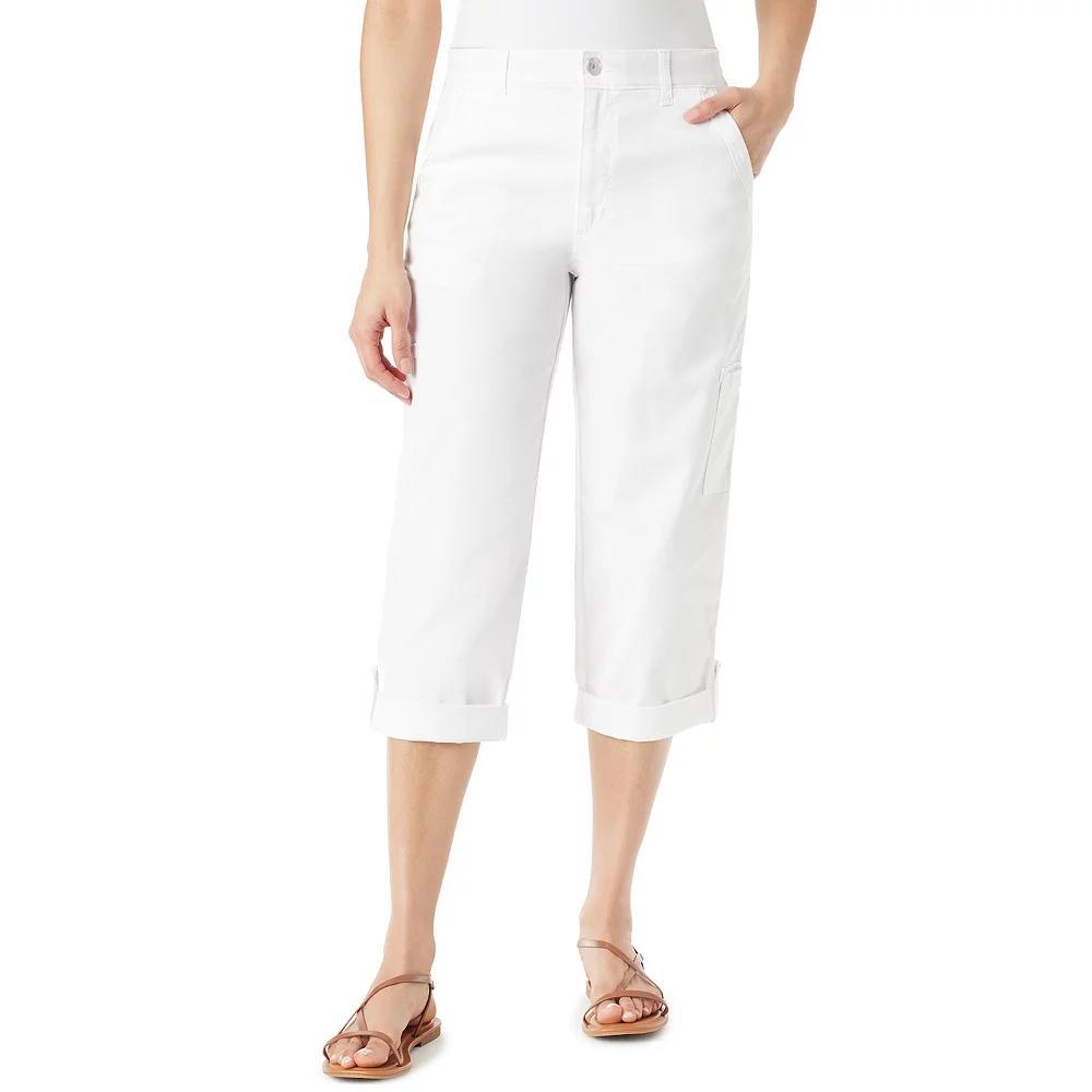 Womens Gloria Vanderbilt Cargo Capris Garden Green Product Image